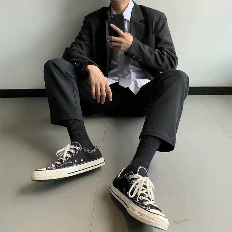 Quần ống rộng Màu Trơn Thời Trang Mới Năm 2023 Cho Nam