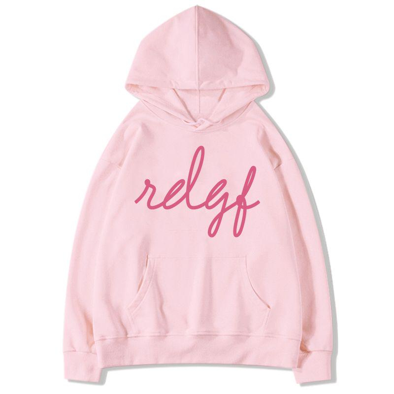 SELVZE Áo hoodie Tay Dài oversize Bằng Vải cotton In Họa Tiết Tối Giản Phong Cách Đường Phố