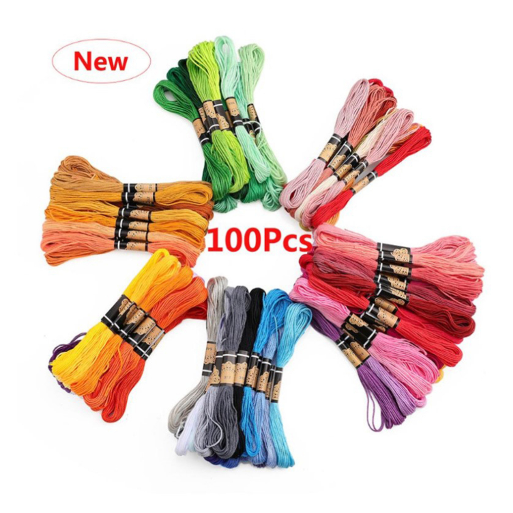 Set 100 tép chỉ thêu tranh Cuticate cho người mới bắt đầu
