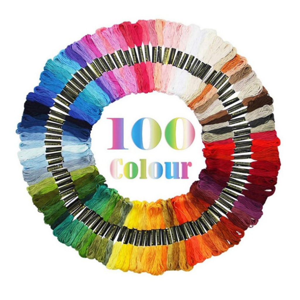 Set 100 tép chỉ thêu tranh Cuticate cho người mới bắt đầu
