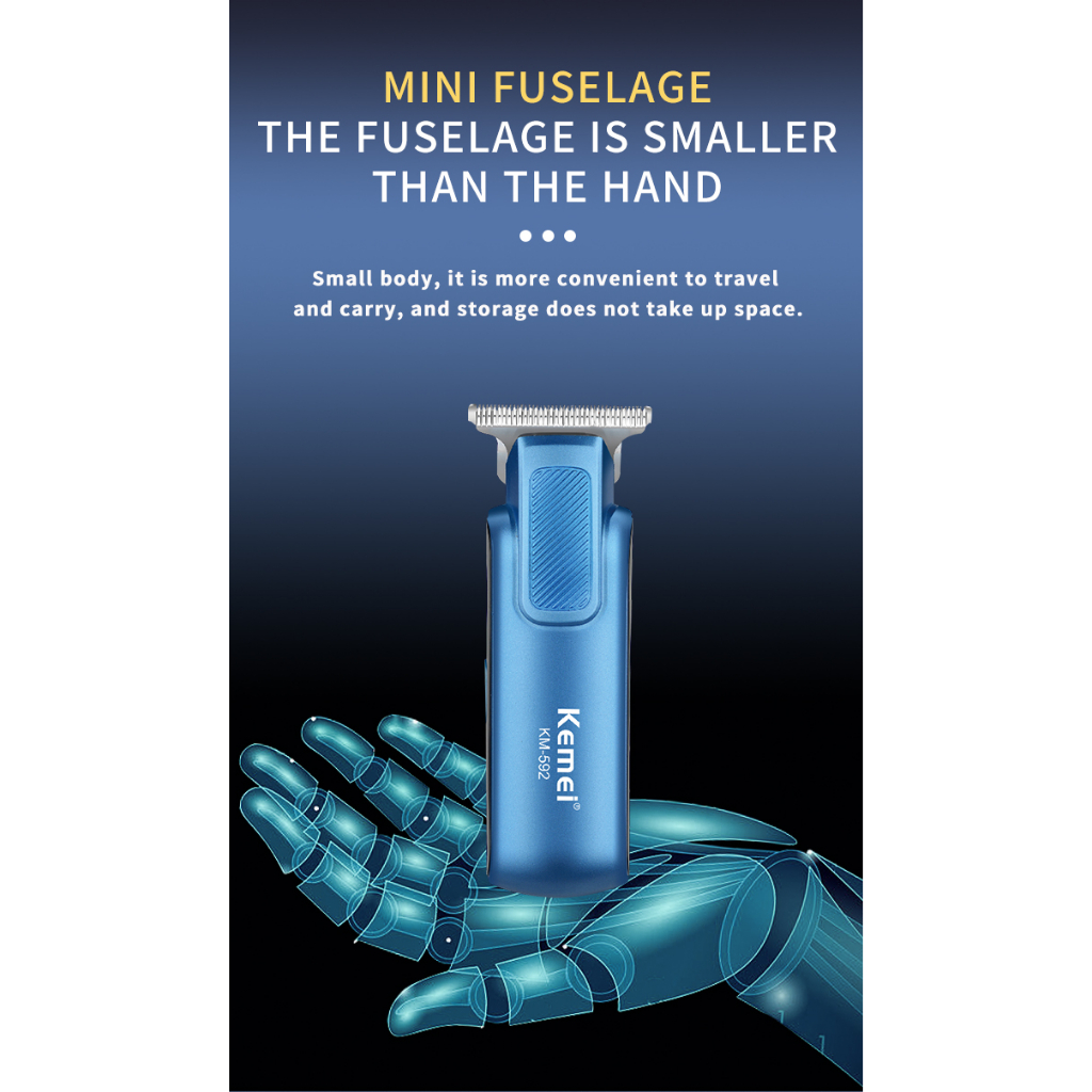 Kemei Máy cạo râu Cắt Tóc km-592 mini Tiện Lợi Cho Nam