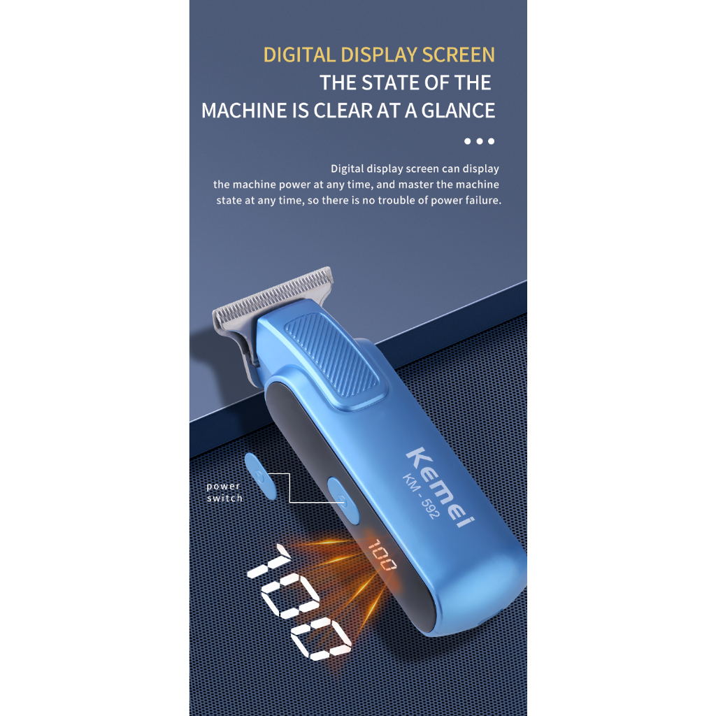 Kemei Máy cạo râu Cắt Tóc km-592 mini Tiện Lợi Cho Nam