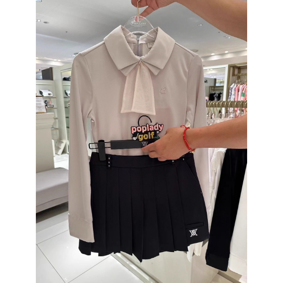 Áo Thun Thể Thao Tay Dài Cổ Bướm Thoải Mái Phong Cách Hàn Quốc Thời Trang Thu Đông 2023