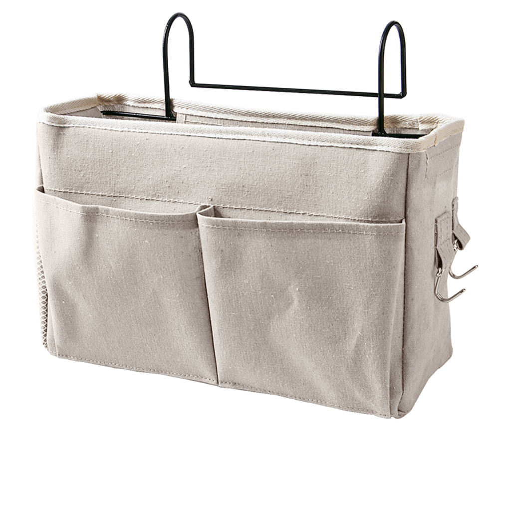 The Snuggery Đầu Giường Túi Treo Vải Lanh Cotton Lưu Trữ Giỏ Sắp Xếp Cho Tầng Phòng Ký Túc Xá
