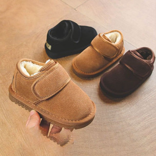  Giày Bốt cotton Lót Lông Cừu Chống Trượt Thời Trang Mùa Đông Cho Bé Trai Và Gái 