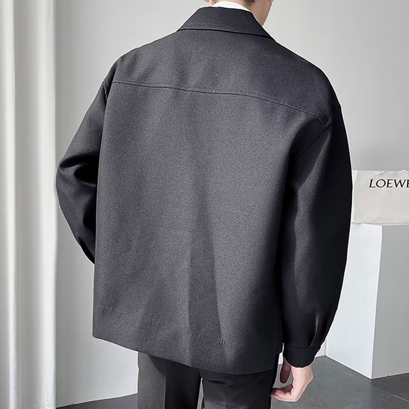 Áo khoác nam len màu 2023 trơn thời trang Hàn Quốc sành điệu cho simple  top áo khoác nam đẹp áo dài tay áo khoác nam bigsize bông Fashion áo jacket nam