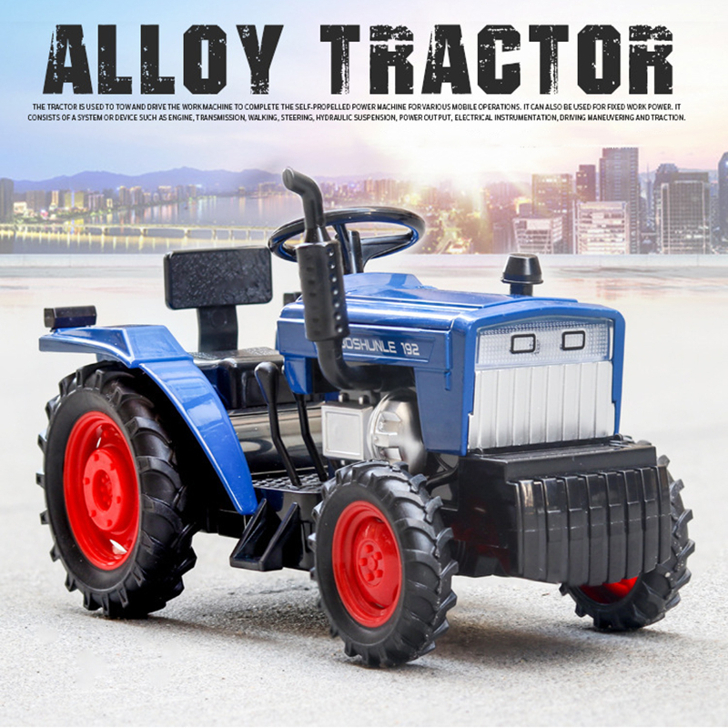 Mô Hình Xe Kéo boshunle 192 tractor cailixin Có Đèn Và Âm Thanh Bằng Hợp Kim Kẽm Tỉ Lệ 1 / 32