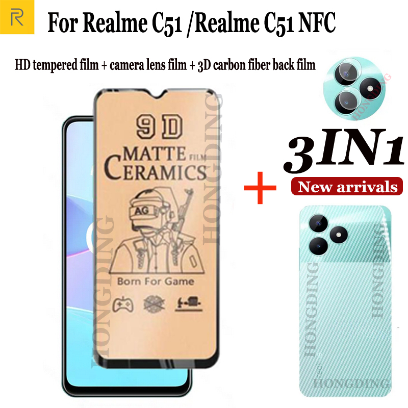 Kính Cường Lực Bảo Vệ Màn Hình 3 Trong 1 Cho realme c51 realme c51 nfc