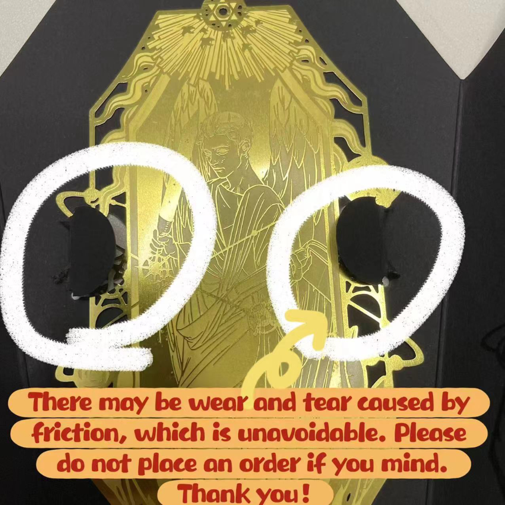 Good omens Bookmark kim loại hai mặt｜Món quà sáng tạo cho thiên thần và ác quỷ