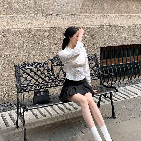 Áo Sơ Mi Lưng Cao Dáng Ôm Phong Cách Thời Trang Mới Xuân 2023