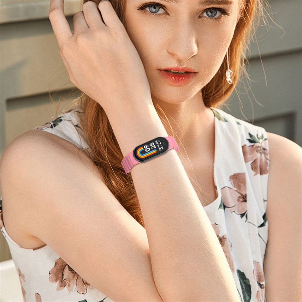 Silicone Dây Đeo Thay Thế Chất Liệu Silicon Màu Trơn Cho Xiaomi Mi Band 8