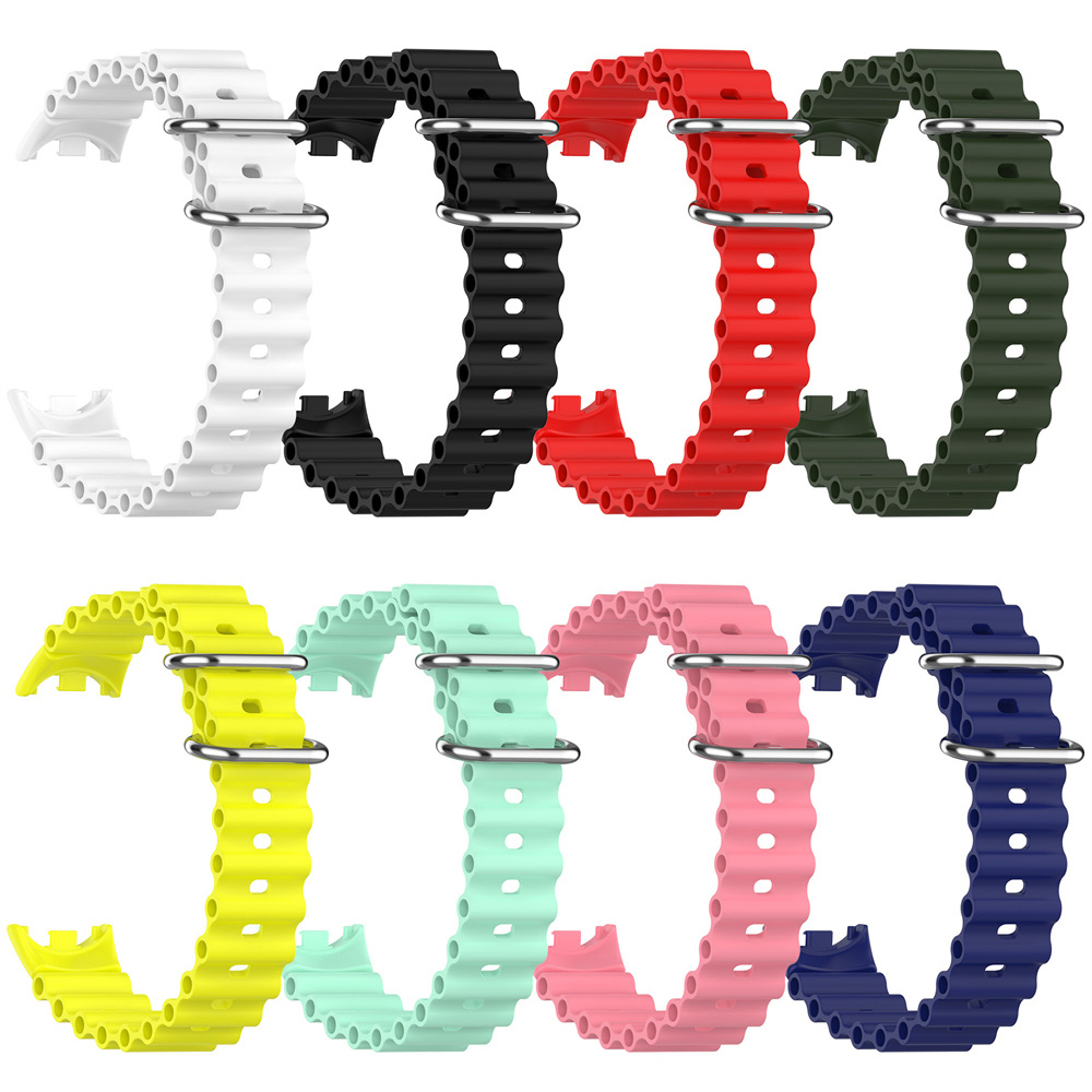 Silicone Dây Đeo Thay Thế Chất Liệu Silicon Màu Trơn Cho Xiaomi Mi Band 8