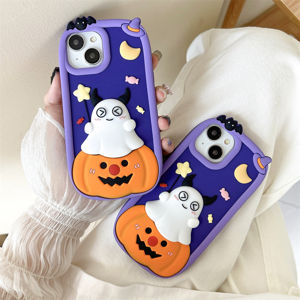 Dành Cho iphone Case 16 Pro Max 15 Pro Max 14 Pro Max 13 Pro Max 12 Pro Max 3D Stereoscopic Pumpkin 