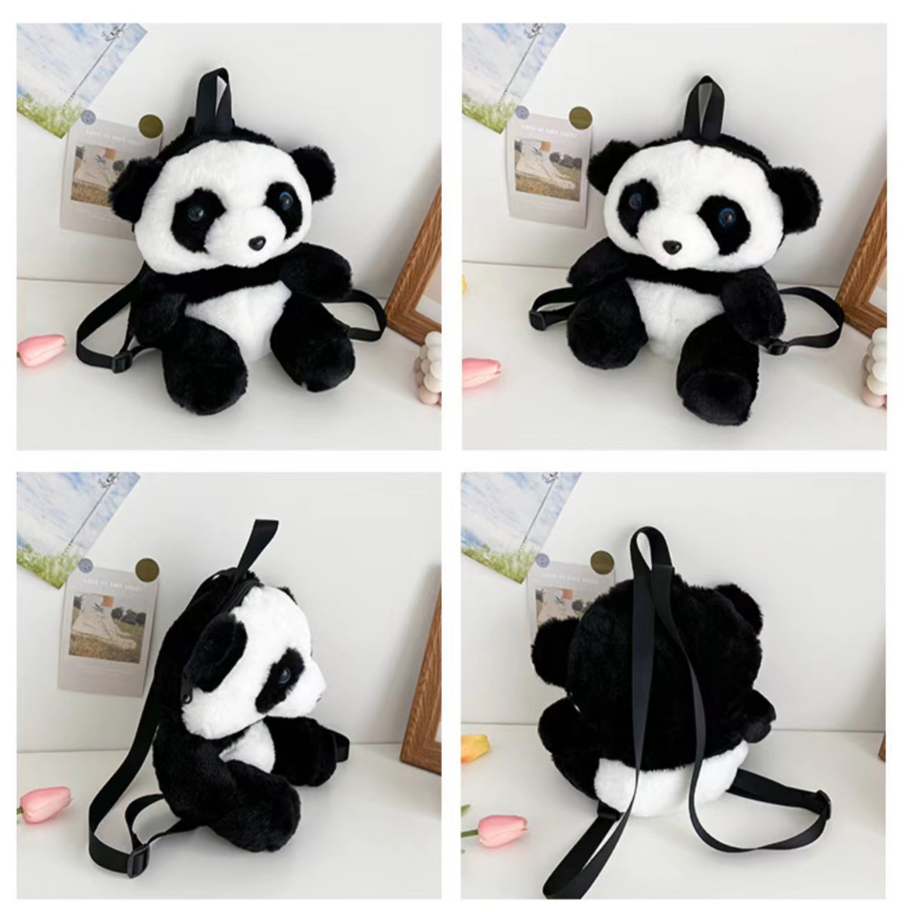 💥Plus Ba Lô Hình Gấu Trúc Nhồi Bông Hoạt Hình Đáng Yêu Dành Cho Nữ