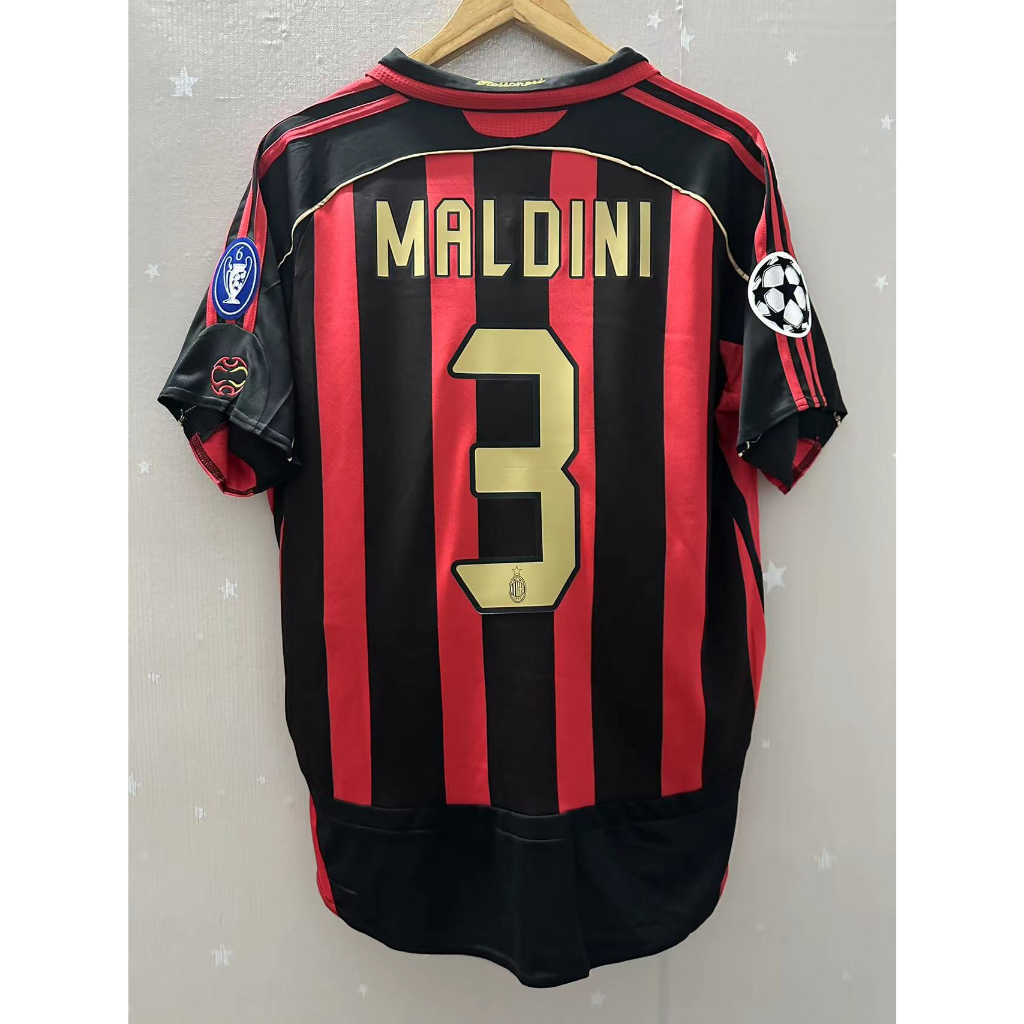 Áo Thun Bóng Đá Đội Tuyển Madini ronaldo 06-07 ac milan Chất Lượng Cao