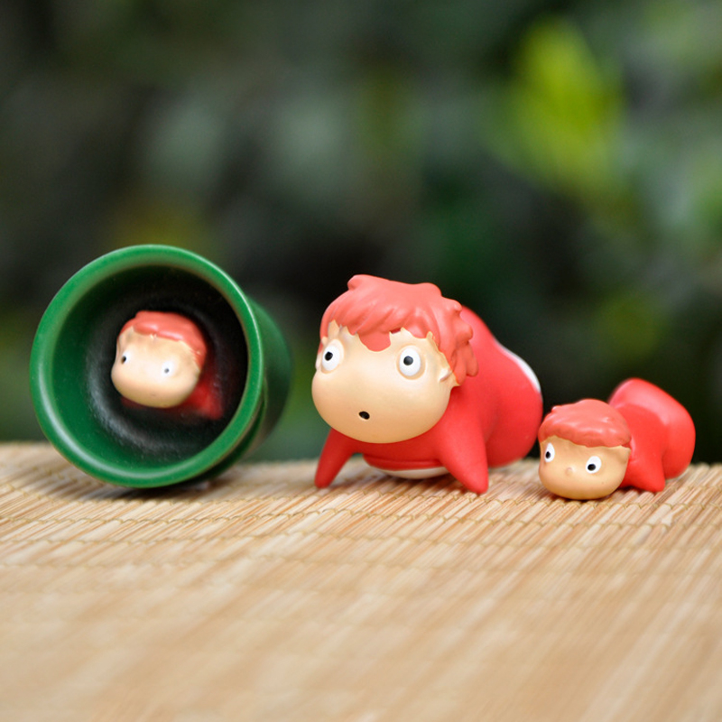 Bộ 3 Mô Hình Nhân Vật Hoạt Hình miyazaki hayao studio ghibli ponyo 2-3cm