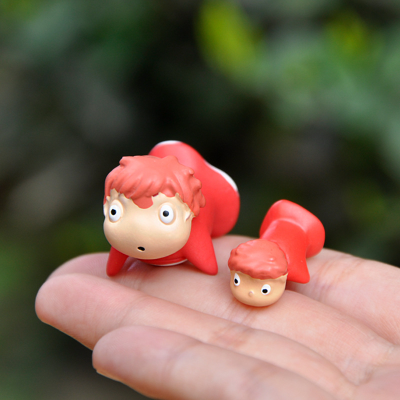 Bộ 3 Mô Hình Nhân Vật Hoạt Hình miyazaki hayao studio ghibli ponyo 2-3cm