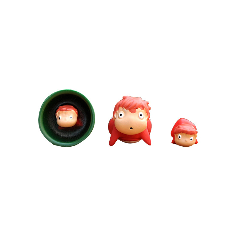 Bộ 3 Mô Hình Nhân Vật Hoạt Hình miyazaki hayao studio ghibli ponyo 2-3cm