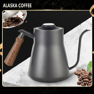 Ấm pha cà phê bằng thép không gỉ 304 có tay cầm bằng gỗ kiểu mỹ / ý / máy ép cà phê / moka