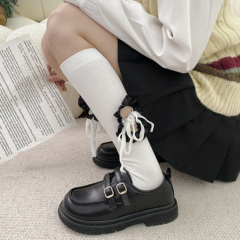 Giày Da Oxford Đế Dày 4cm Phong Cách Retro Anh Quốc Cho Nữ