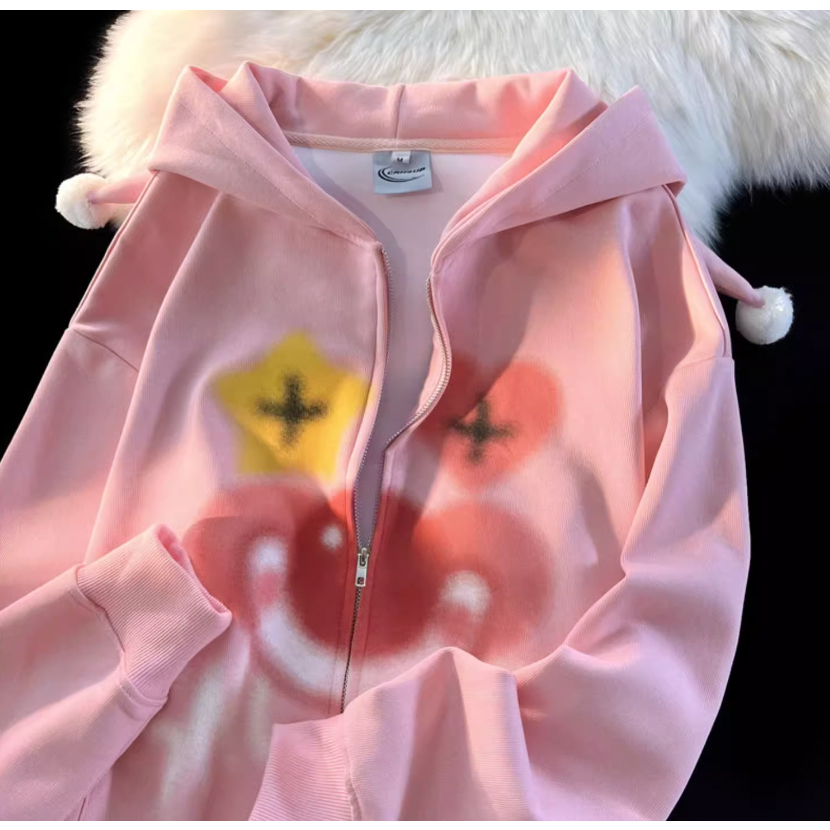 Áo Hoodie In Hình Dễ Thương Thời Trang Cho Nữ