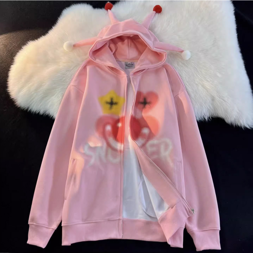 Áo Hoodie In Hình Dễ Thương Thời Trang Cho Nữ