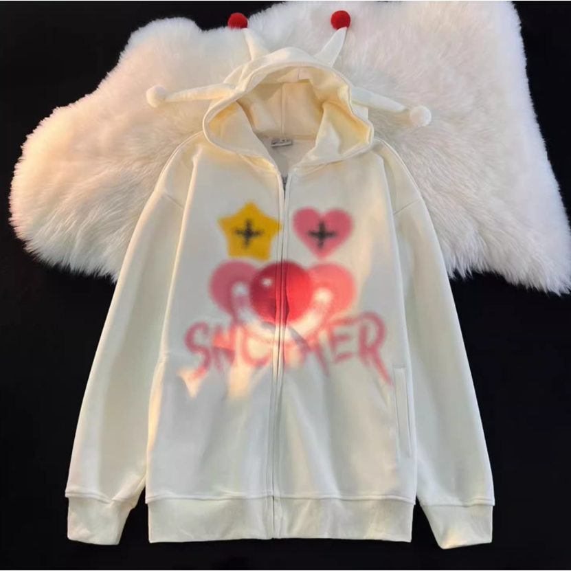 Áo Hoodie In Hình Dễ Thương Thời Trang Cho Nữ