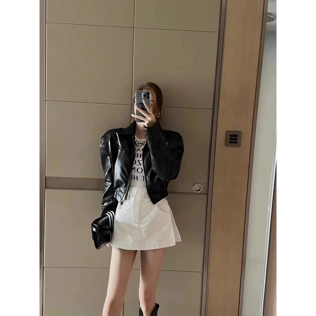 Áo Khoác Da Phong Cách Hàn Quốc Thời Trang Xuân Thu 2023