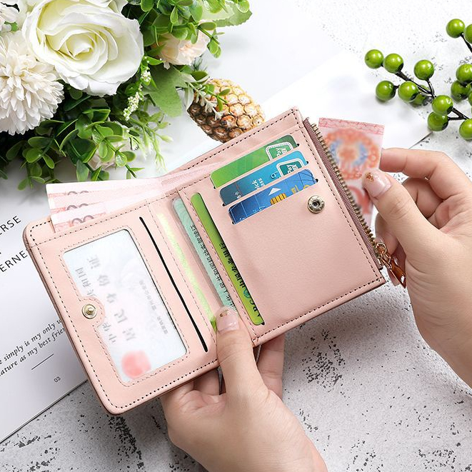 Ví Ngắn Phong Cách retro Âu Mỹ Cho Nữ