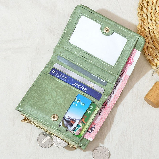 Ví Ngắn Phong Cách retro Âu Mỹ Cho Nữ