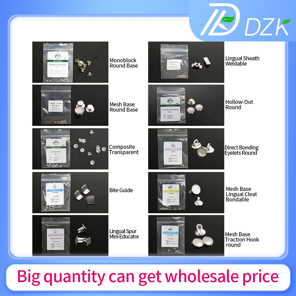 10pcs/Pack Nút Chỉnh Nha Bằng Thép Không Gỉ Orthodontic Dental Lingual Button Direct Bonding