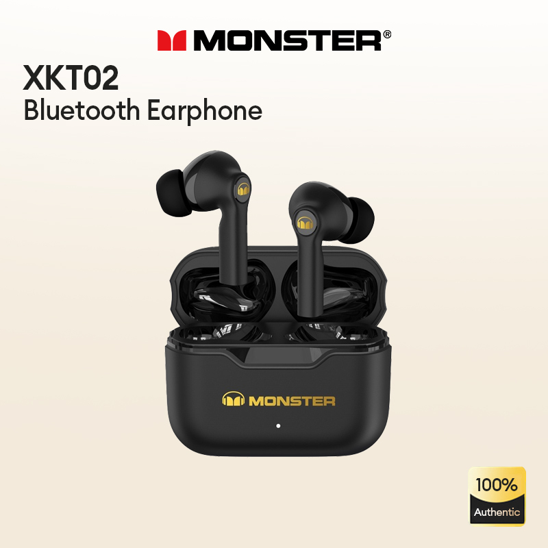Monster XKT02 Tai Nghe Bluetooth Tai Nghe Không Dây Chơi Game Chất Lượng Âm Thanh HIFI Kết Nối Nhanh Giảm Tiếng Ồn Trò Chơi Chip Bluetooth 5.1