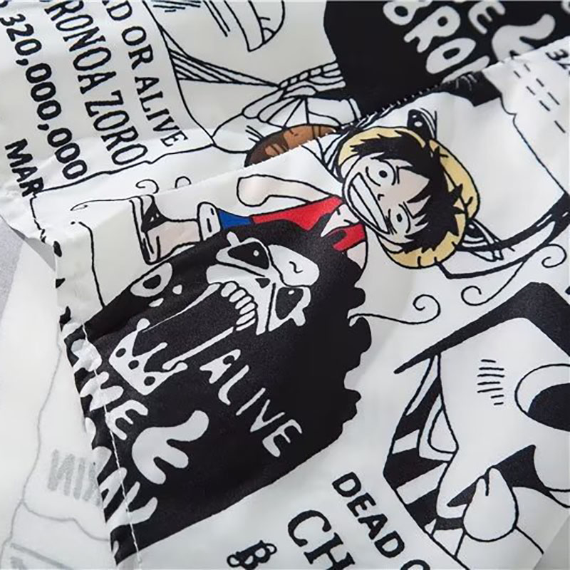 Áo Sơ Mi Tay Ngắn In Hình luffy one piece Phong Cách Hàn Quốc Thời Trang Mùa Hè Cho Nam
