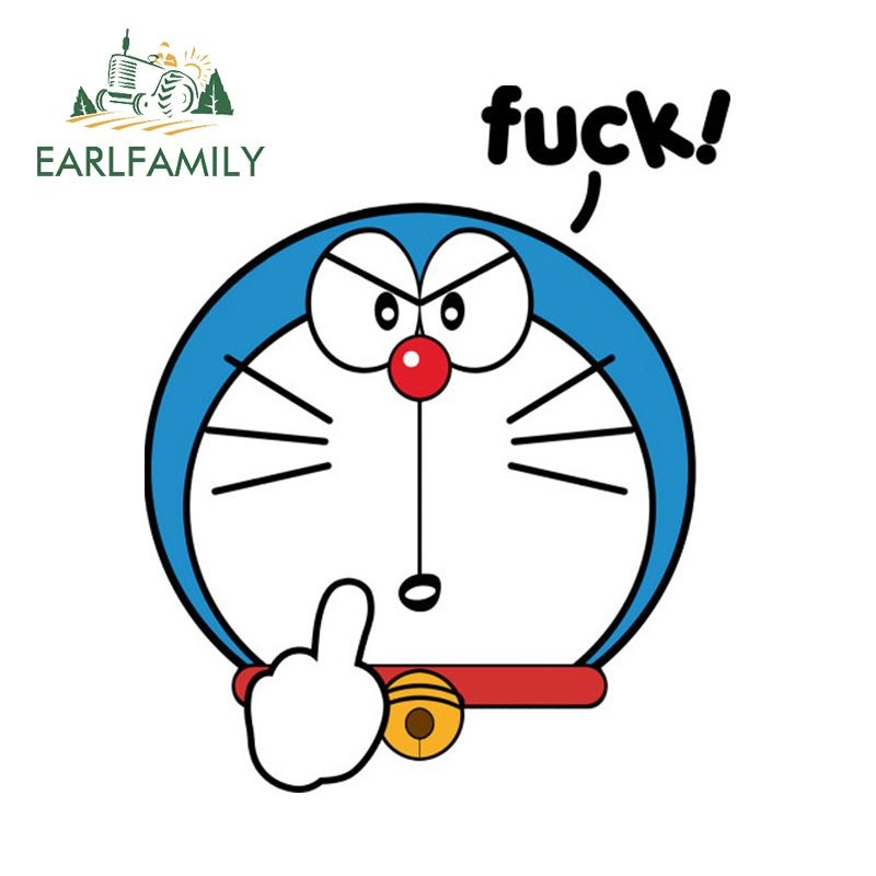 Stickers Dán Trang Trí Xe Hơi Chống Thấm Nước Chống Trầy Xước Kích Thước 13Cmx8.6Cm Hình doraemon