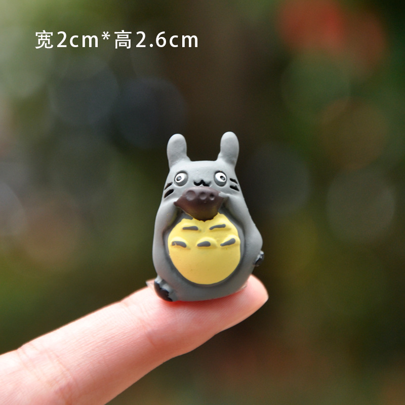 Set 6 Mô Hình Nhân Vật hayao miyazaki studio ghibli totoro mei fairydust mini 1.5-4cm Bằng pvc Trang Trí Bánh Kem