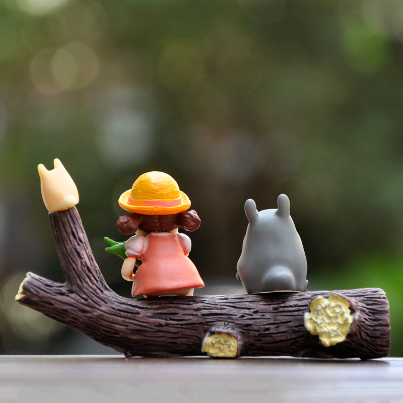 Set 6 Mô Hình Nhân Vật hayao miyazaki studio ghibli totoro mei fairydust mini 1.5-4cm Bằng pvc Trang Trí Bánh Kem