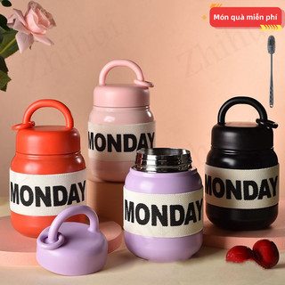 Ly giữ nhiệt 316 Chai nhiệt Thép bằng thép không gỉ Bình chân không Thermos Chai nước cách nhiệt cốc cà phê di động với tay cầm cốc du lịch 550ml-Zhihui