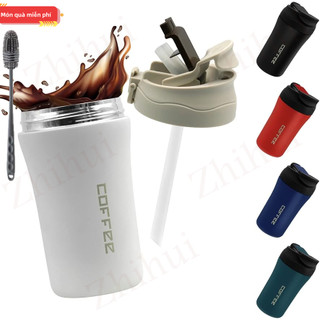 400ml Bình Nước Giữ Nhiệt Bằng Thép Không Gỉ Có Nắp Đậy Di Động Chịu Nhiệt 6-12 Tiếng - Giống Với Cốc Cà Phê Cho Văn Phòng, Nhà Ở, gym, Xe Đạp-Zhihui