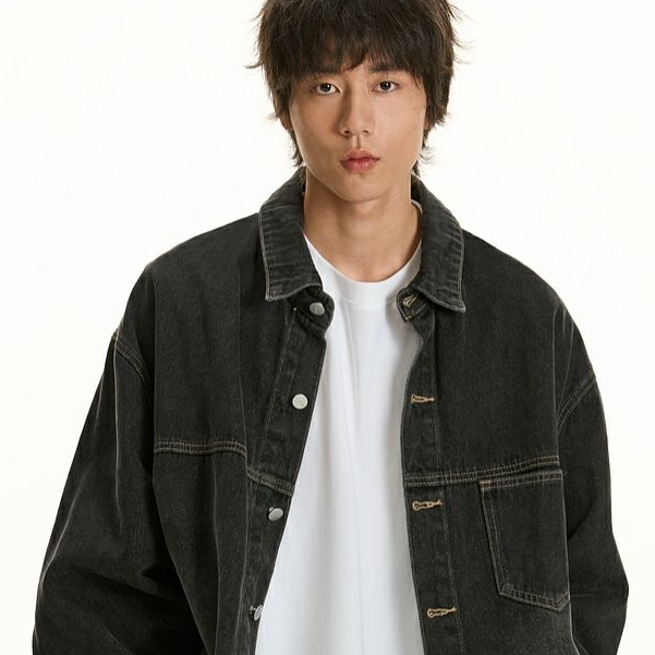 Áo Sơ Mi denim Tay Dài Dáng Rộng Phong Cách retro Đường Phố Mỹ Thời Trang Xuân Thu Cho Nam Và Nữ