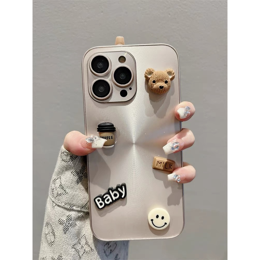 Ốp Điện Thoại Hình Gấu 3d Cho iphone 15 15promax 14 14pro 14promax 14plus 13 pro max 11