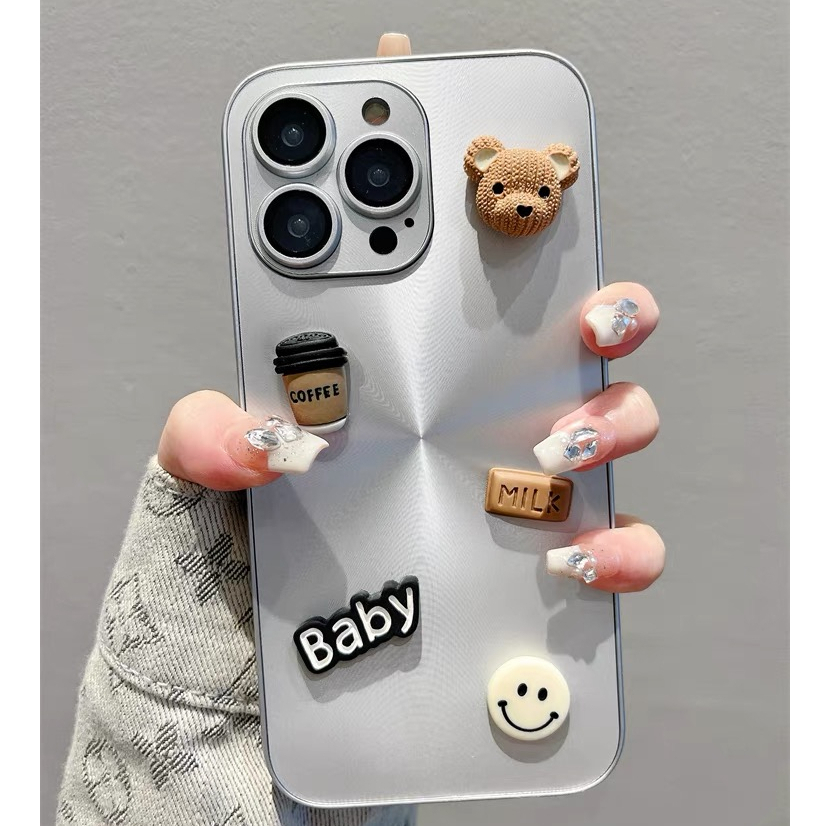 Ốp Điện Thoại Hình Gấu 3d Cho iphone 15 15promax 14 14pro 14promax 14plus 13 pro max 11