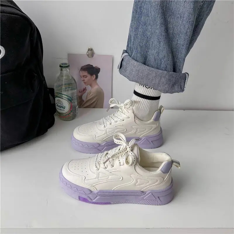 TENET  Giày thể thao giày nữ giày bánh mì nữ đế cao 2023 Siêu Mềm Xinh Xắn FYD2390RJW 37Z230913
