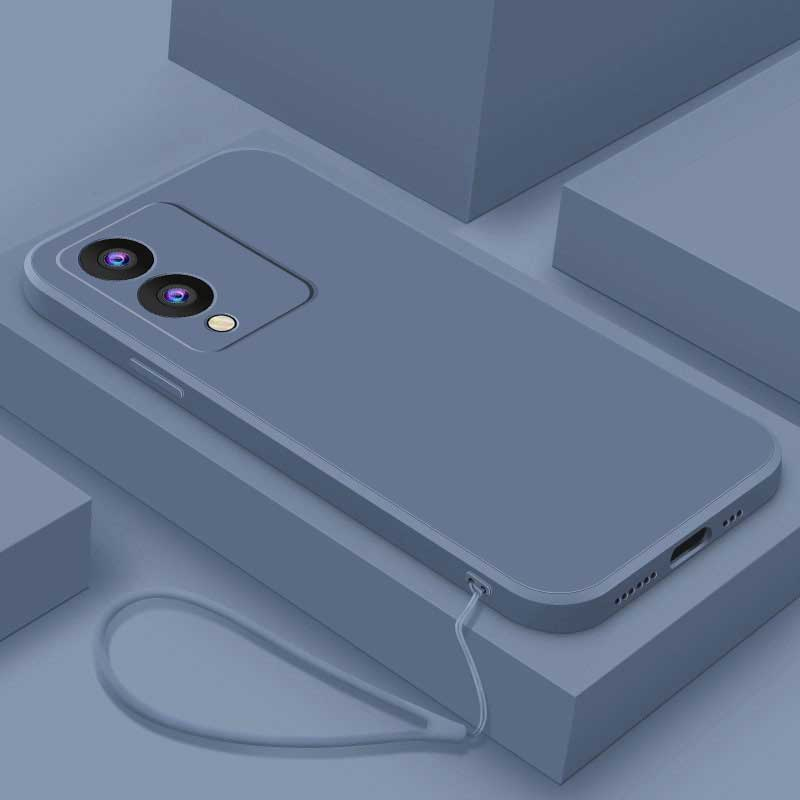 Ôp Điện Thoại tpu Dẻo Viền Vuông Kèm Dây Đeo Tay Thời Trang Cho vivo y17s v25 pro v19 y22 y22s y16 y35 Vỏ