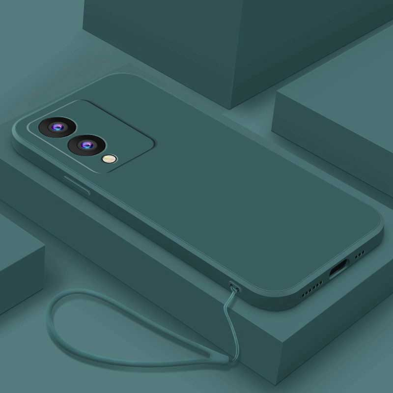 Ôp Điện Thoại tpu Dẻo Viền Vuông Kèm Dây Đeo Tay Thời Trang Cho vivo y17s v25 pro v19 y22 y22s y16 y35 Vỏ
