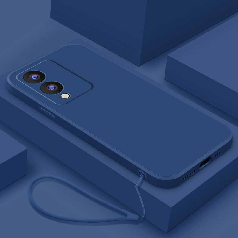 Ôp Điện Thoại tpu Dẻo Viền Vuông Kèm Dây Đeo Tay Thời Trang Cho vivo y17s v25 pro v19 y22 y22s y16 y35 Vỏ