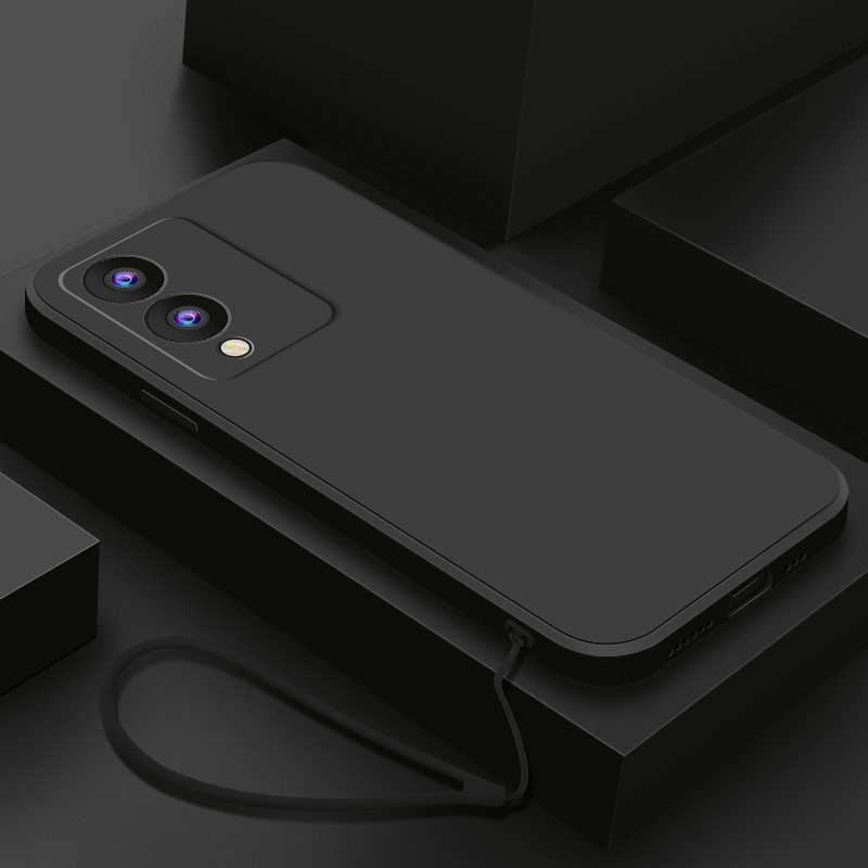 Ôp Điện Thoại tpu Dẻo Viền Vuông Kèm Dây Đeo Tay Thời Trang Cho vivo y17s v25 pro v19 y22 y22s y16 y35 Vỏ