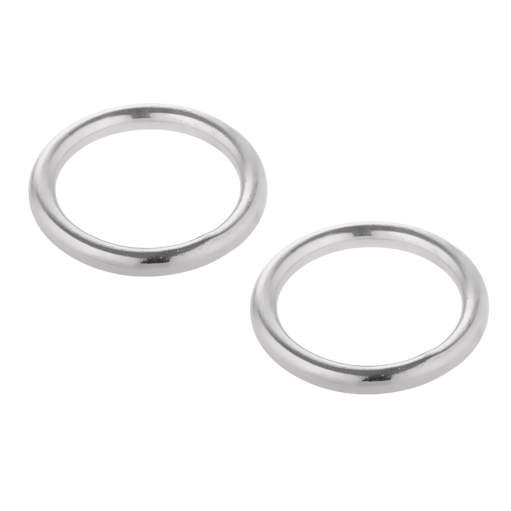 Set 2 Vòng Tròn Bằng Thép Không Gỉ 304 Độ Bền Cao 25 / 35 / 45 / 60mm Cho Thuyền