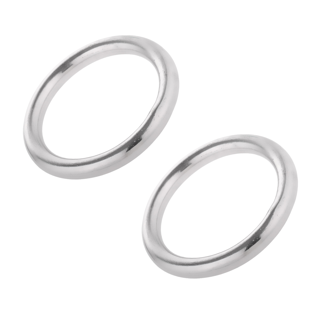 Set 2 Vòng Tròn Bằng Thép Không Gỉ 304 Độ Bền Cao 25 / 35 / 45 / 60mm Cho Thuyền