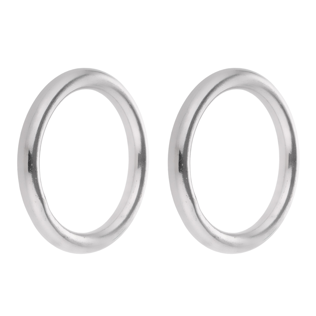 Set 2 Vòng Tròn Bằng Thép Không Gỉ 304 Độ Bền Cao 25 / 35 / 45 / 60mm Cho Thuyền