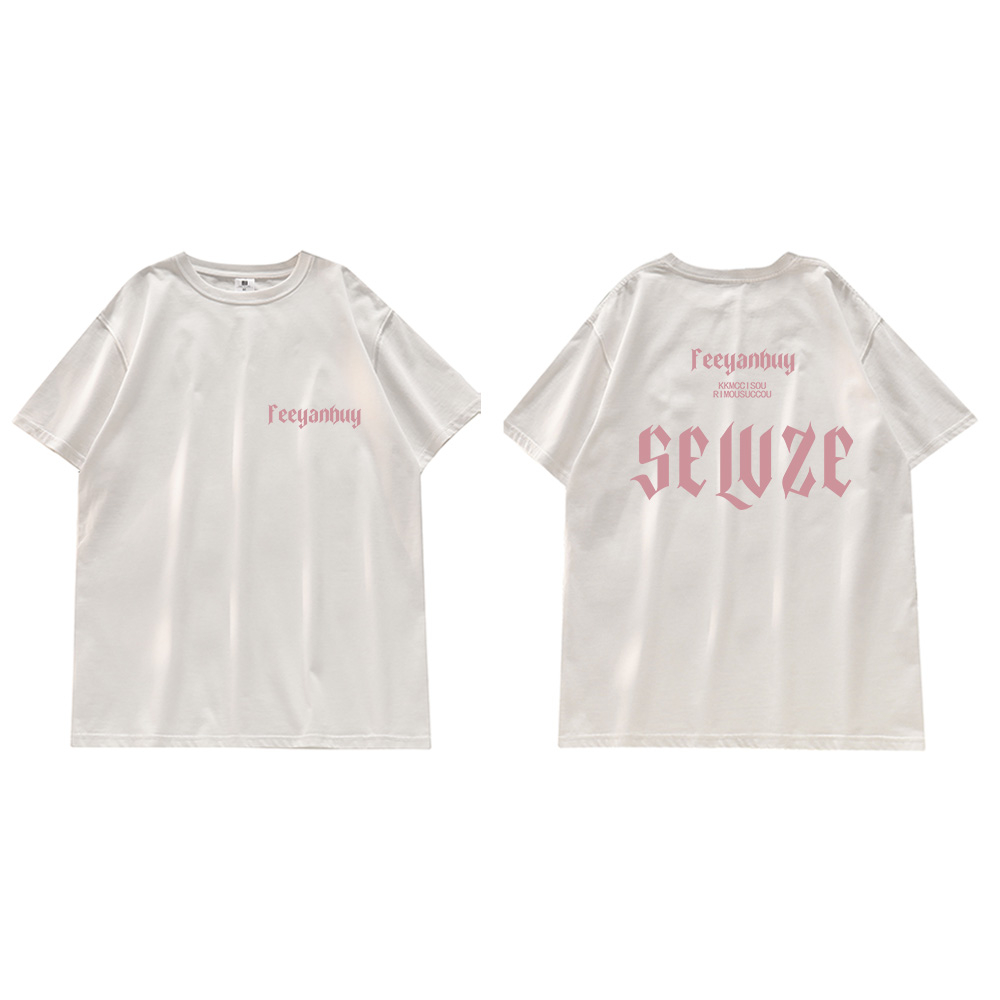 Áo Thun cotton Tay Ngắn Dáng Rộng In Hình Quả Lê Phong Cách hip hop Thời Trang Cho Nam